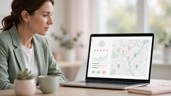 Business owner using Google Maps for local SEO