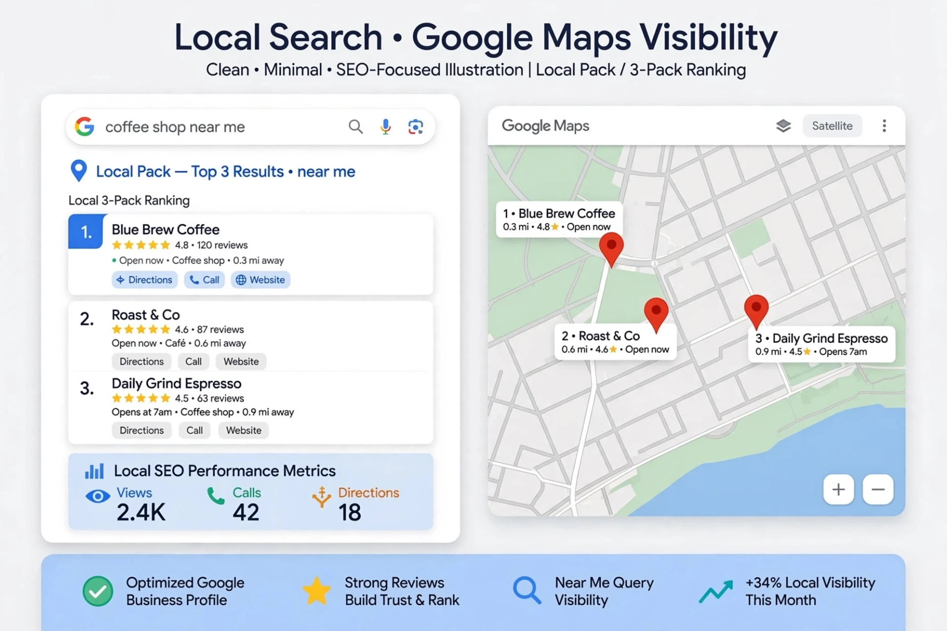 Local search and Google Maps visibility for small businesses