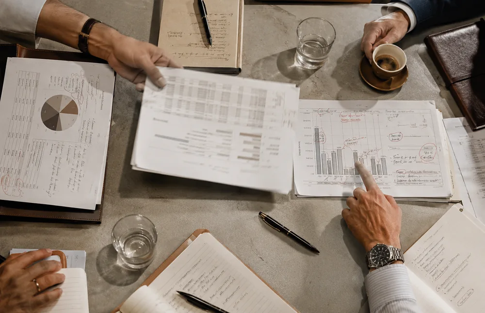 Business professionals discussing local SEO strategy and business growth